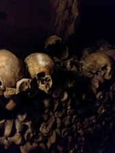 DEEP DOWN WITHIN THE DARK TUNNELS OF PARIS' CATACOMBS. 