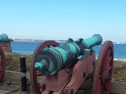 This photo shows how the canons would have helped defend the castle from invading ships.