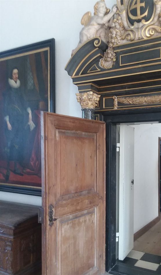 Doorway inside the interior of Kronborg Castle.