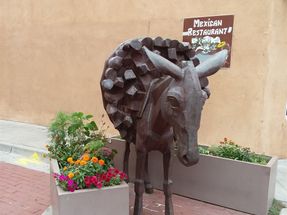 And New Mexico; Photo taken just south of Old Town Plaza Santa Fe NM. Between here and Old Town Plaza is a Haagen Das ice cream shop  😀 This sculpture is called Flowers For Flora and I think it is a pun on words because 