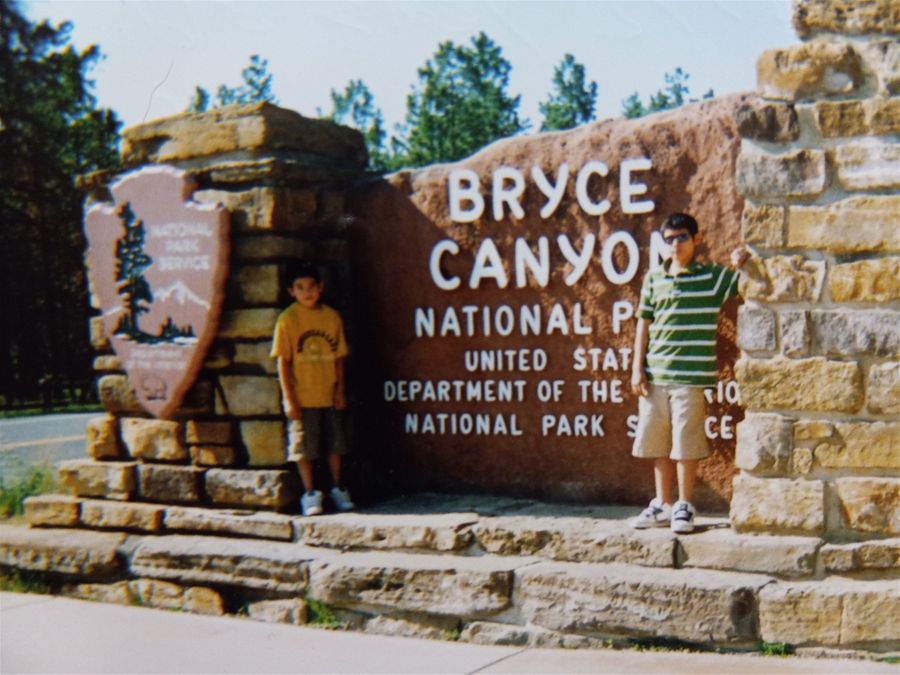 Traveling around and into the Grand Canyon. There are many National Parks around the region of the Grand Canyon in Arizona. Reno is on the left and Rayhend is on the right. I do not know why Farida is not in this photo.